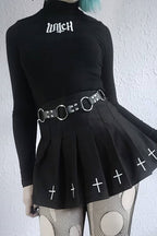 Dark Academia Utility Mini Skirt