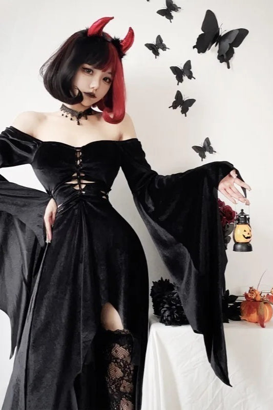 Gothic Vampire Bride Halloween Cosplay Dress