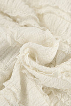 Lace Trim High Waist Split Midi Skirt