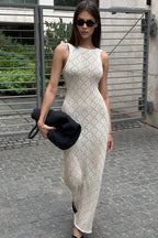 Resort Style Sheer Tank Boho Dress