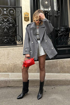 Grey Wool Blazer Jacket