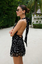 Sexy Polka Dot V-Neck Mini Dress