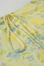 Slim Floral Print Matching Skirt