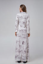 Halloween Ghost Bride Cape Long Sleeve Maxi Dress