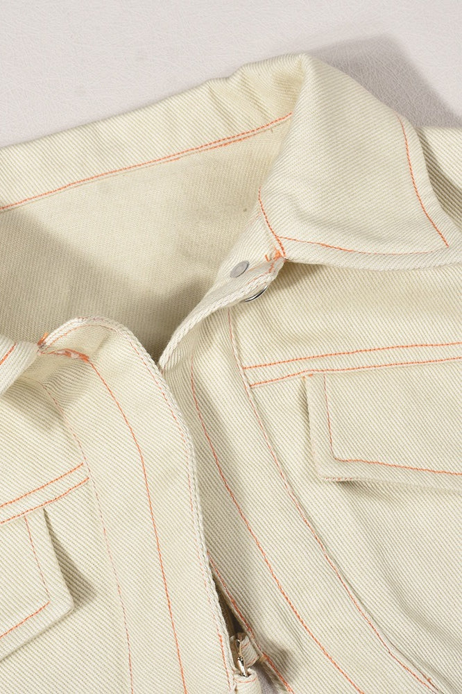 Casual Short Sleeve Collar Jacket