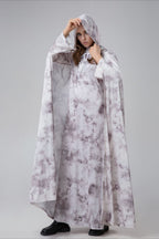 Halloween Ghost Bride Cape Long Sleeve Maxi Dress