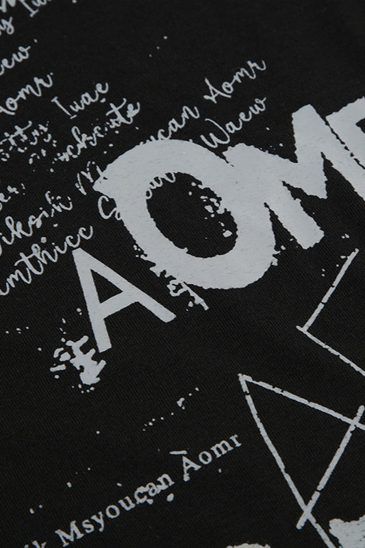 Backless Y2K Letter Print T-Shirt