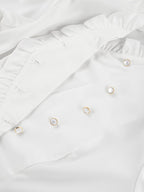Ruffled Victorian Style Fitted Blouse