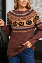 Halloween Retro Dot Knit Sweater