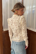 Vintage Lace Button Blouse