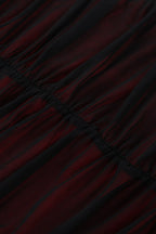 Sexy Mesh Ruched Bodycon Sleeveless Maxi Dress