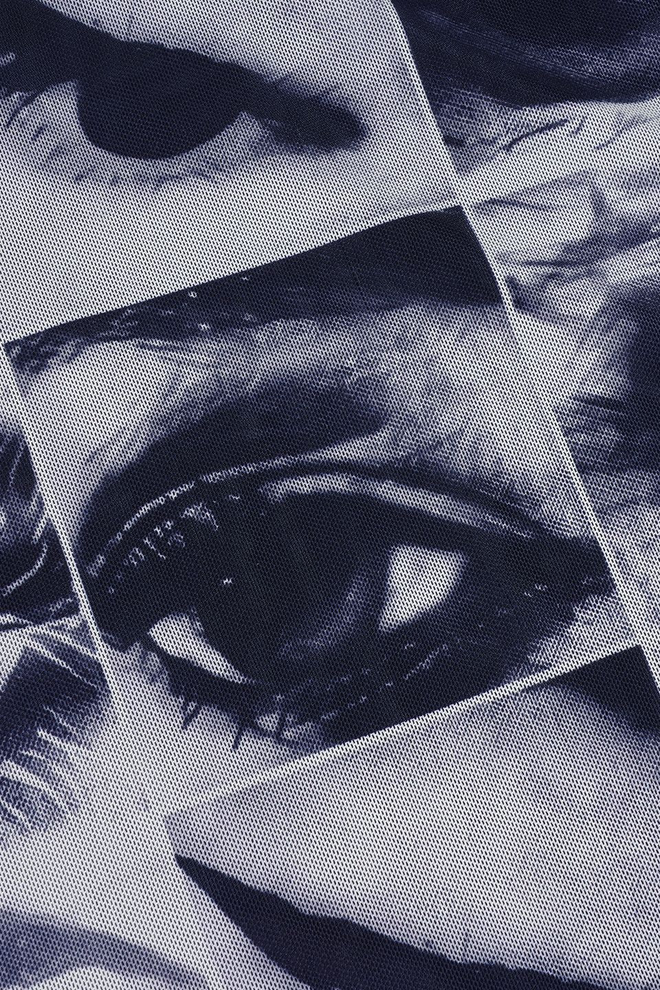 Y2K Mesh Patterned Slim Skirt