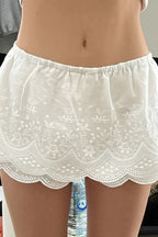 Lace Trim Slim Fit Mini Skirt
