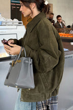 Zip Up Vintage Lapel Jacket