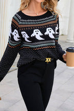Halloween Polka Dot Ghost Sweater