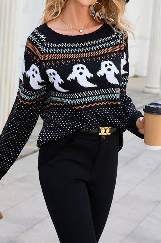 Halloween Polka Dot Ghost Sweater