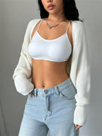 Loose Fit Knit Shrug Cardigan