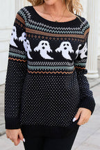 Halloween Polka Dot Ghost Sweater