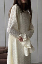 Knit Jacquard Long Sleeve Boho Dress