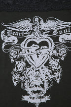 Lace Trim Off Shoulder T-shirt