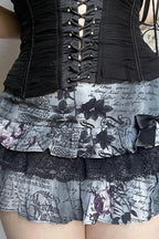 Gothic Lace Bow Mini Skirt