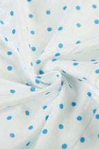 Polka Dot V-Neck Tie Halter Crop Top