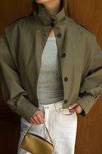 High Neck Long Sleeve Jacket