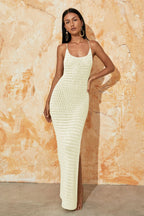 Solid Knit Cover Boho Dress