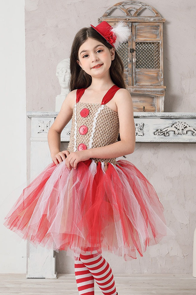 Gingerbread Tutu Dress Kid Halloween