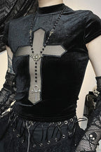 Halloween Cross Crop T-Shirt