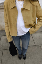 Faux Suede Commuter Jacket