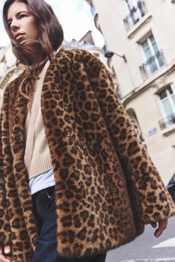Sexy Animal Faux Fur Coat