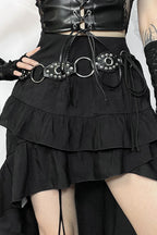 Asymmetrical Drape Hem Mini Skirt