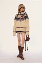 Vintage Fair Isle Knit Sweater