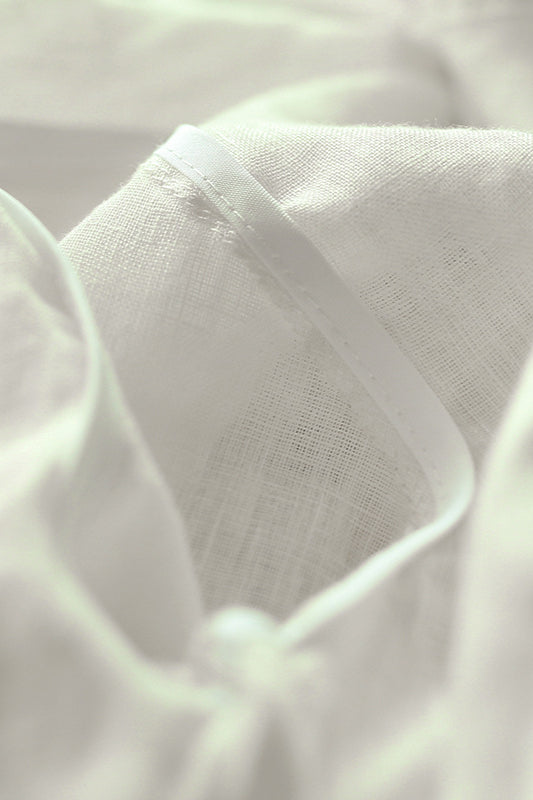 Linen Loose Fit Long Sleeve Blouse