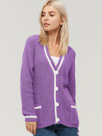 Colorblock Knit Cardigan