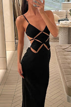 Sexy Backless Sleeveless Bodycon Maxi Dress