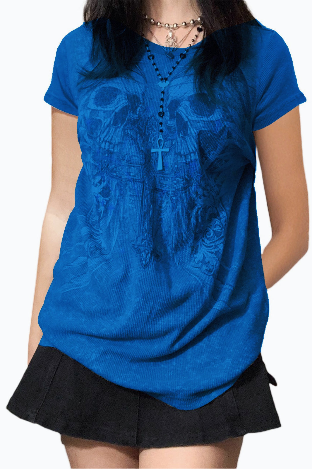Halloween Skull Print T-Shirt