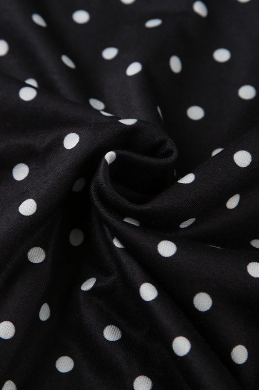 Polka Dot Halter Backless Bodycon Mini Dress