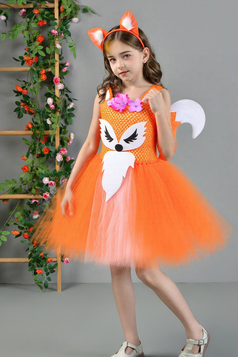 Fox Tutu Dress Kid Halloween Costume
