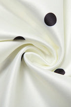 Lace Trim Polka Dot Halter Mini Dress