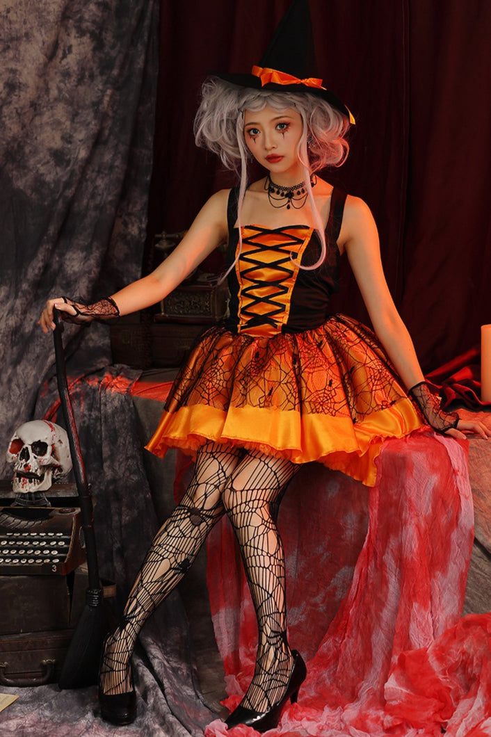 Strappy Witch Tail Dress Halloween Costume
