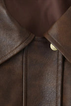 Vintage Modern Oversized Leather Coat