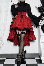 Lace-Up High Waist Mermaid Skirt