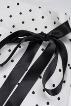 White Polka Dot Bodycon Mini Skirt