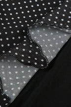 Polka Dot A-Line Mesh Midi Skirt