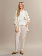 Striped Loose Knit Cardigan