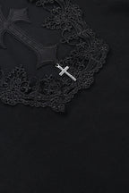 Cutout Cross Long Sleeve T-shirt