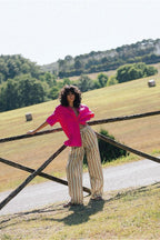 Loose Fit Striped Casual Pants