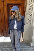 Chic Woolen Baseball Jacket